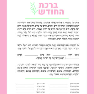 Birchas Hachodesh Card