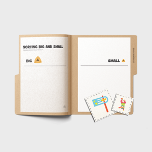 Sorting Big and Small Purim Activity