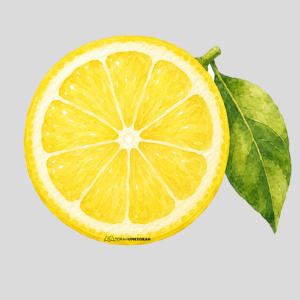 Lemon With Leaf